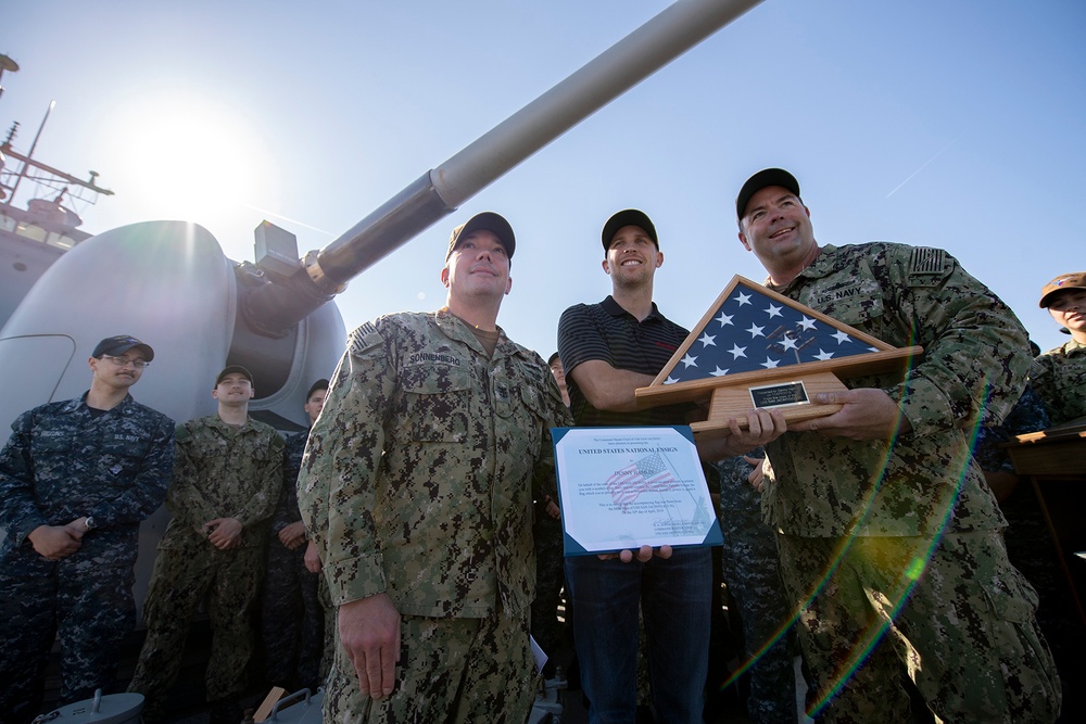 Denny Hamlin Tours USS Jacinta