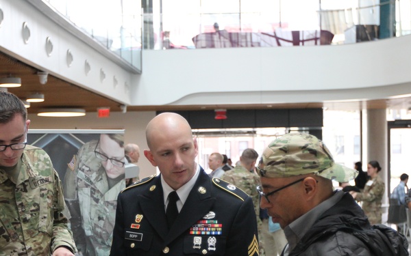 U.S. Army recruiters at NU Cyber Day