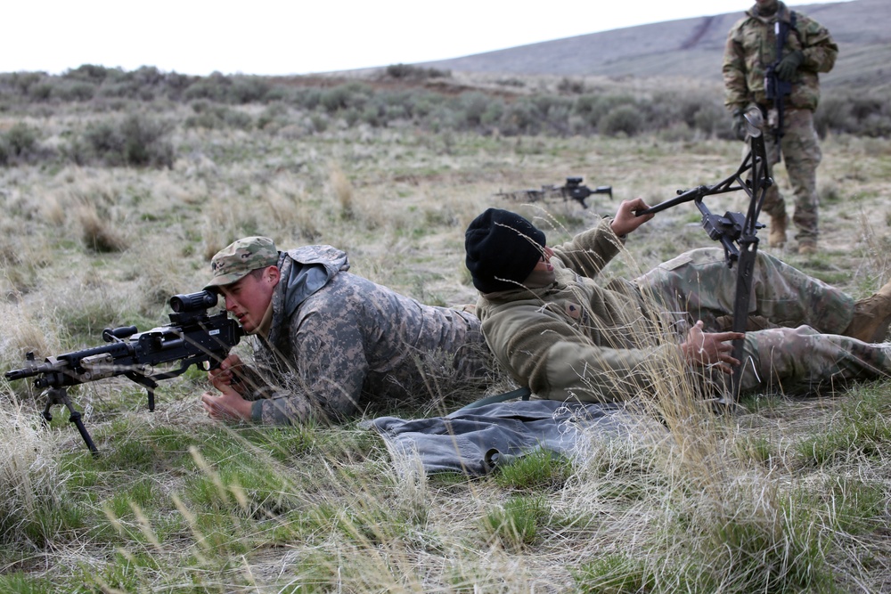 Guardsmen perform familiarization training before Bayonet Focus this summer