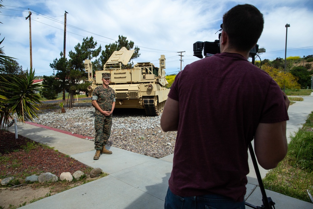 1st Combat Engineer Battalion Cpl. Alexander Koeneke Reenlistment, Award Ceremony