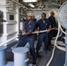 USS Zumwalt Sailors Handle Line
