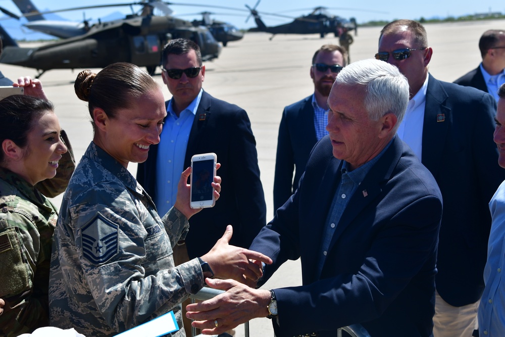 Vice President stopped by  Davis-Monthan AFB