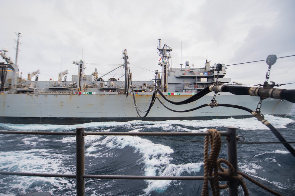 USS Leyte Gulf Replenishment At Sea