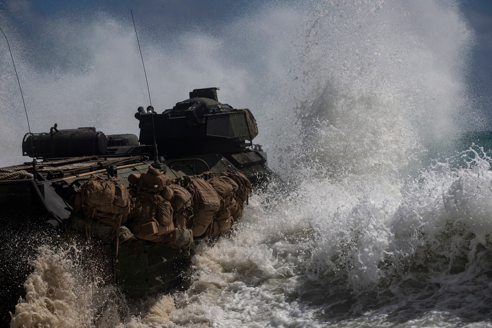 Tracks in the Sand: CAC Conducts a Simulated Beach Assault