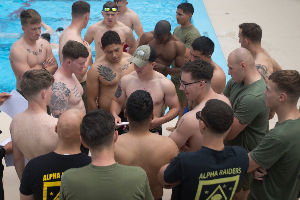 Alpha Company battles for the Paddle during the Raider's Challenge