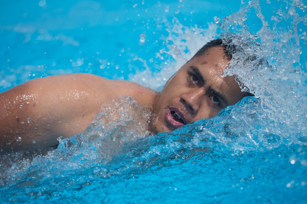 Alpha Company battles for the Paddle during the Raider's Challenge