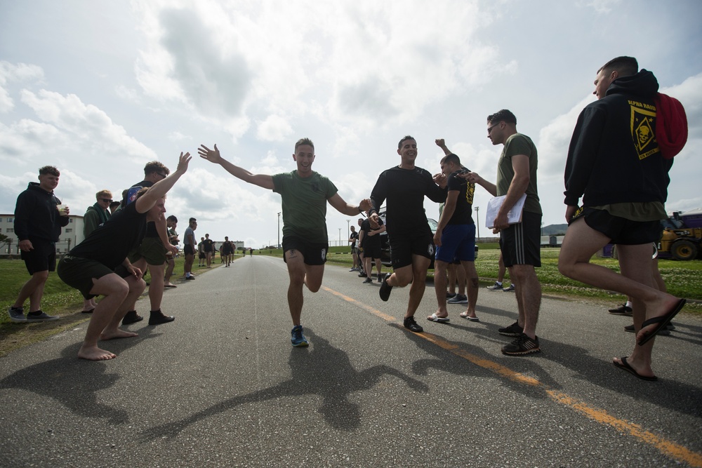 Alpha Company battles for the Paddle during the Raider's Challenge