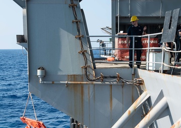 U.S. Sailor directs a Larne target
