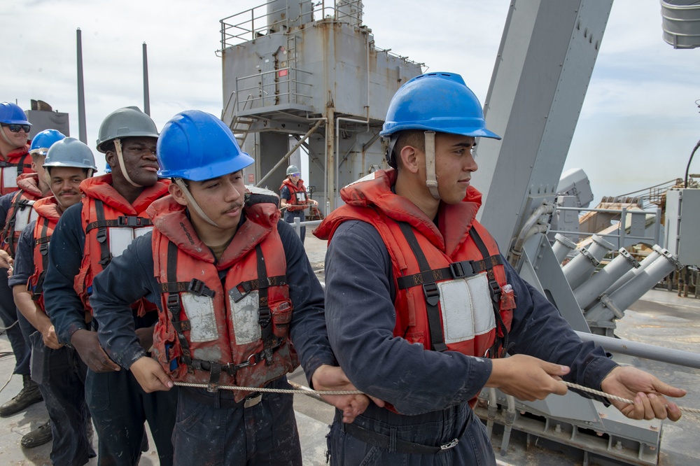 USS Fort McHenry conducts replenishment-at-sea