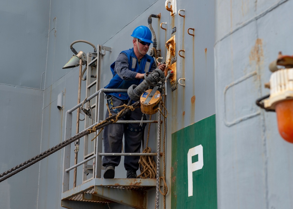 USS Fort McHenry conducts replenishment-at-sea