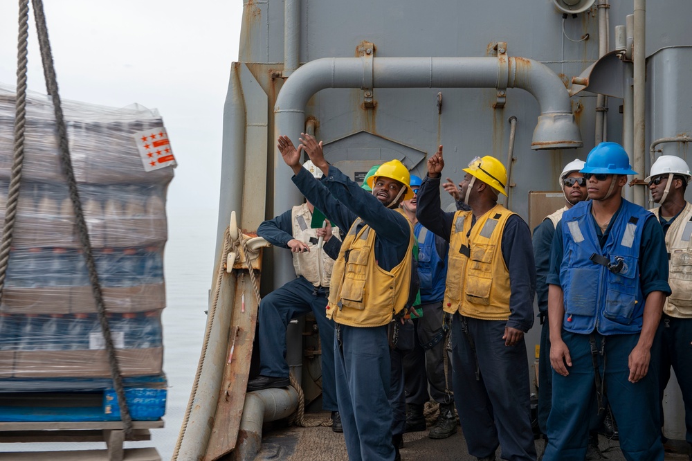 USS Fort McHenry conducts replenishment-at-sea