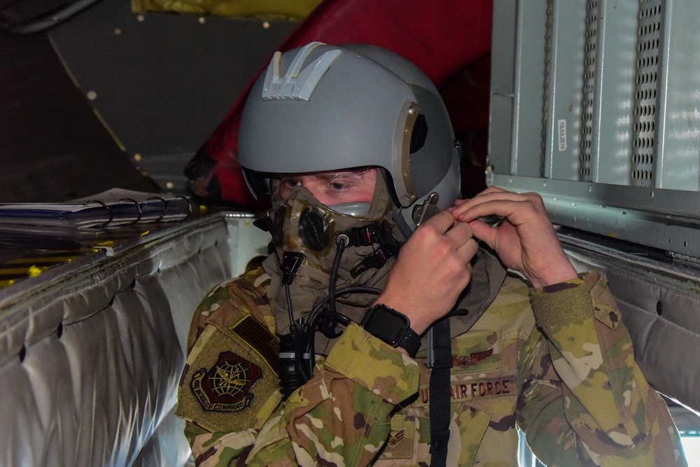 349th ARS Practices Refueling with Chem Gear