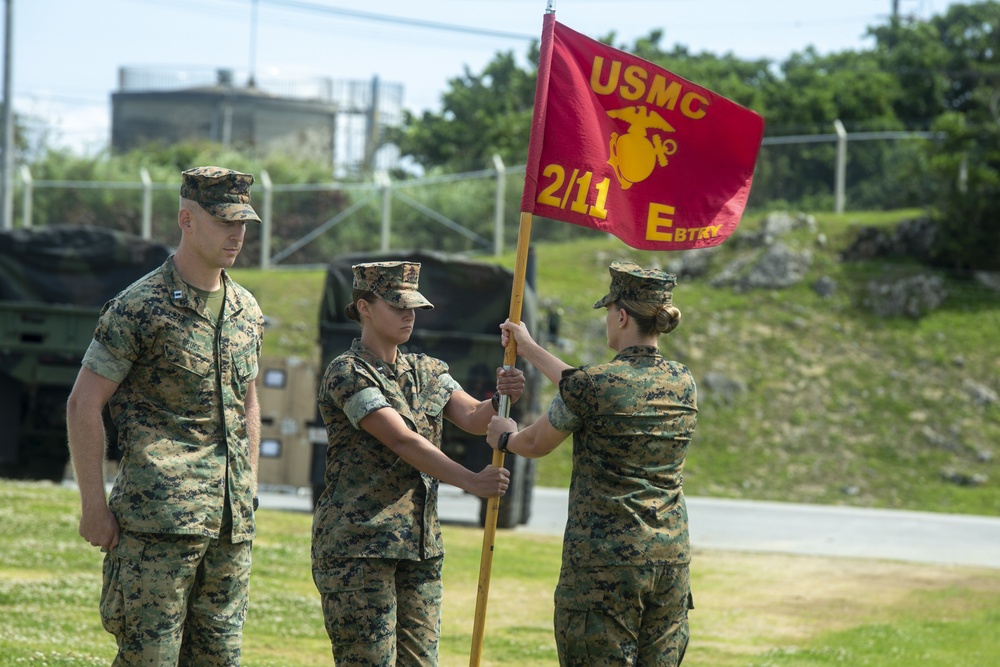 Echo Battery changes hands during forward-deployed change of command