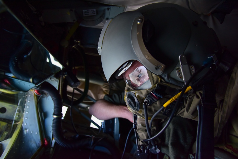 349th ARS Practices Refueling with Chem Gear