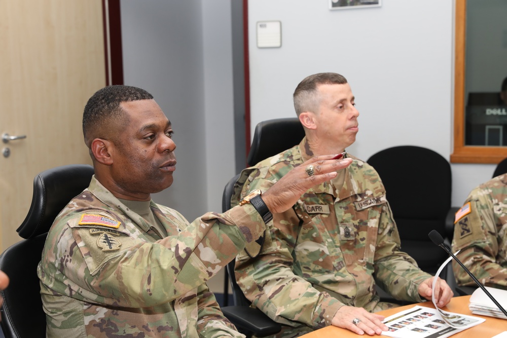 DA G4 SGM conducts professional development with 21st Theater Sustainment Command NCOs