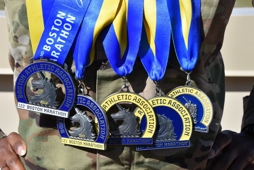 Soldier running 100th marathon