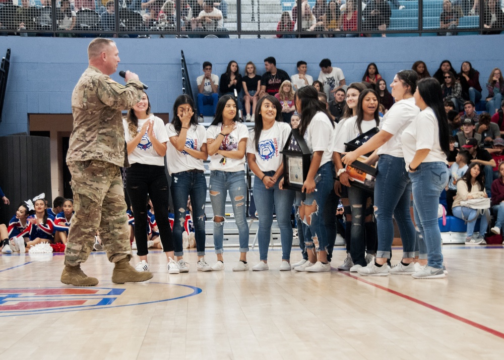 WBAMC Soldier thanks local high school which inspired during deployment