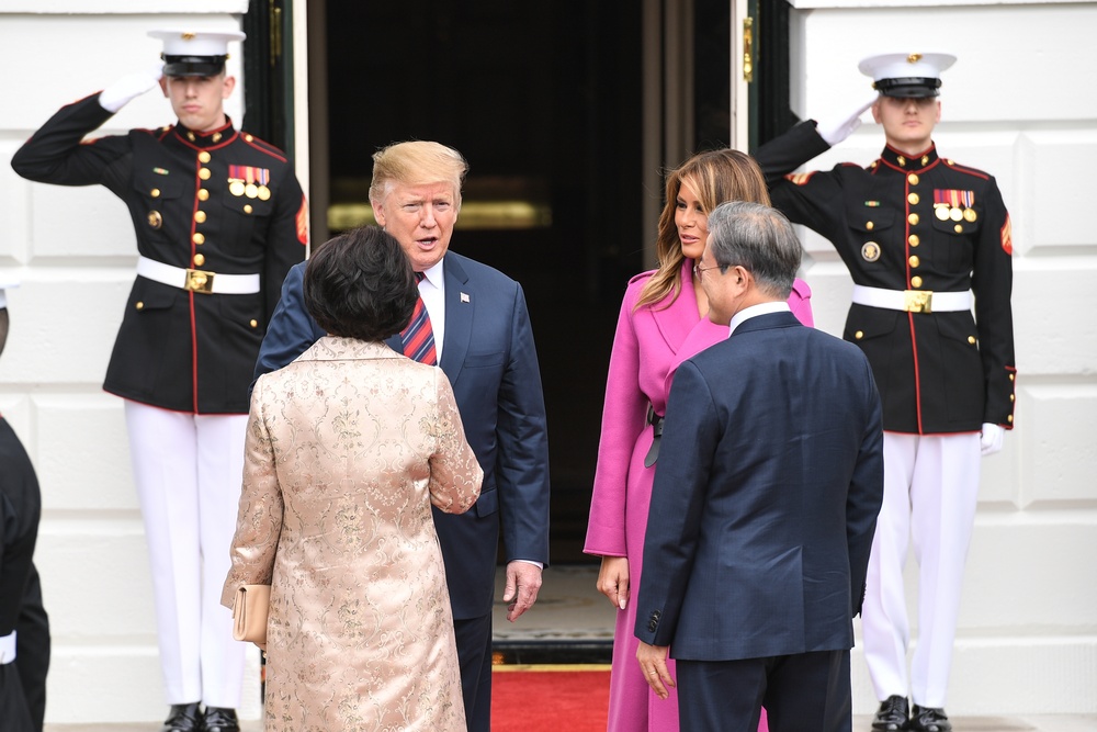 President Trump Greets President Moon