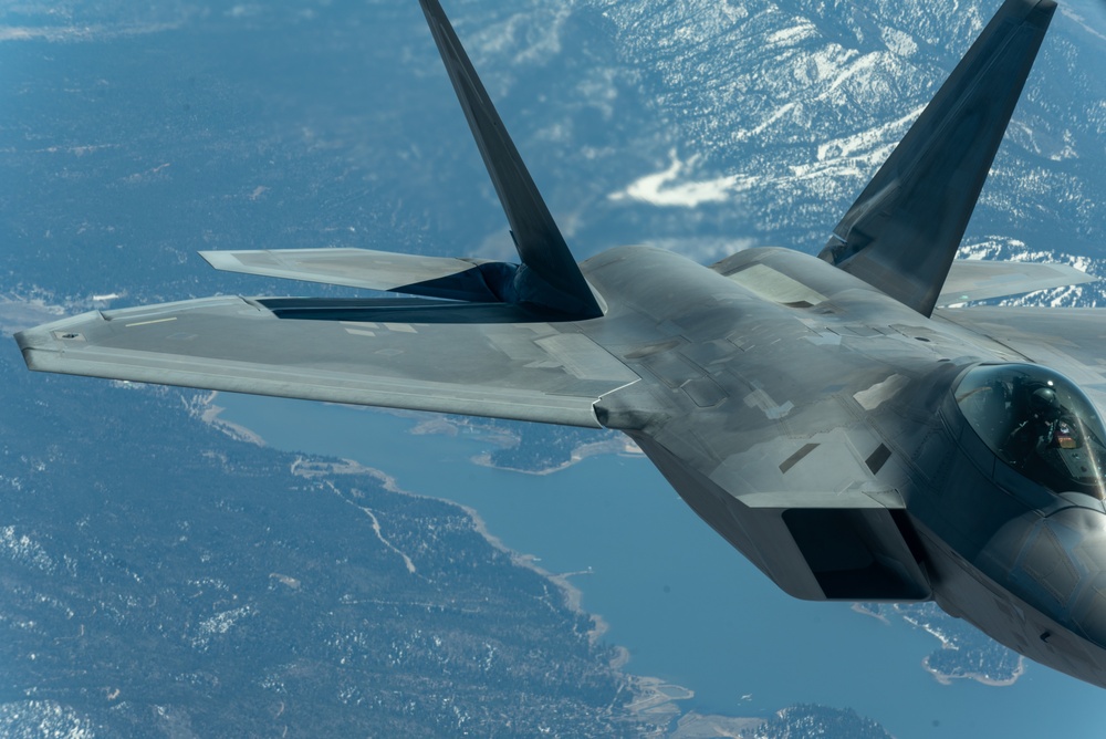 F-22 Raptor Flies over Northern California