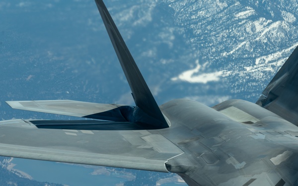 F-22 Raptor Flies over Northern California