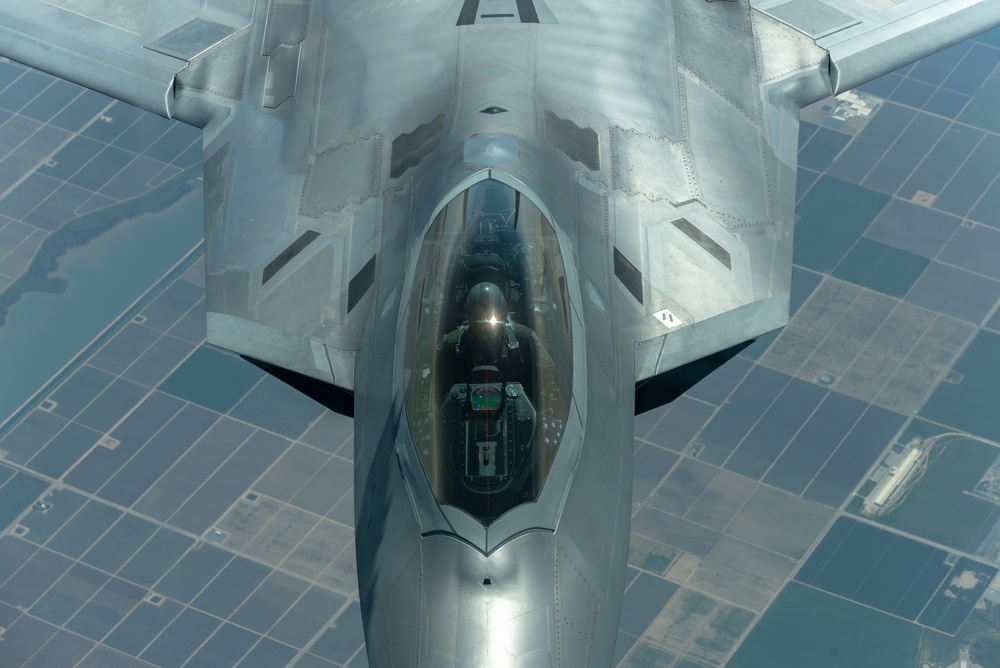 F-22 Raptor Flies over Northern California