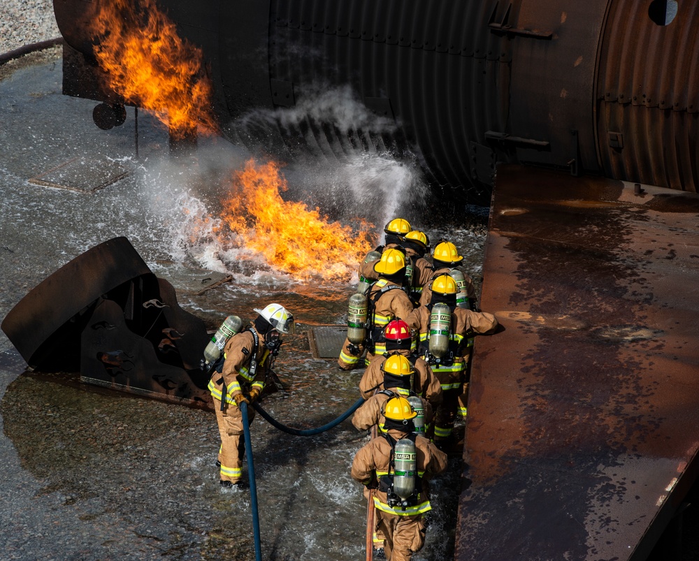 U.S. Air Force annual firefighter training burns at Shaw