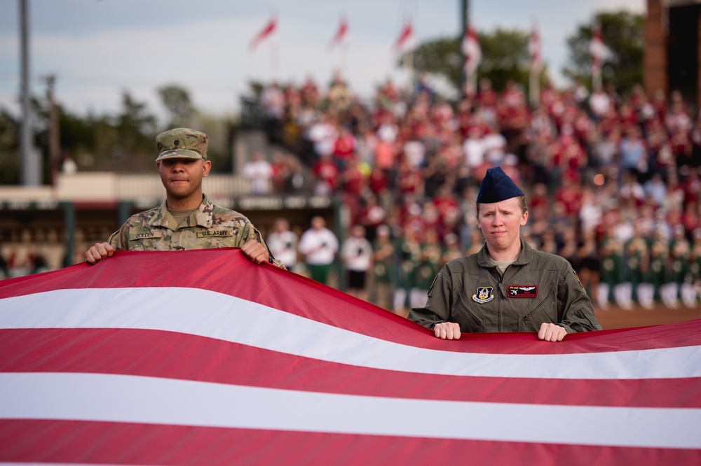 Team Tinker Airmen, families featured at OU Softball game