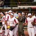 513th Air Control Group Commander throws first pitch for OU Softball