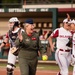 513th Air Control Group Commander throws first pitch for OU Softball