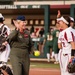 513th Air Control Group Commander throws first pitch for OU Softball