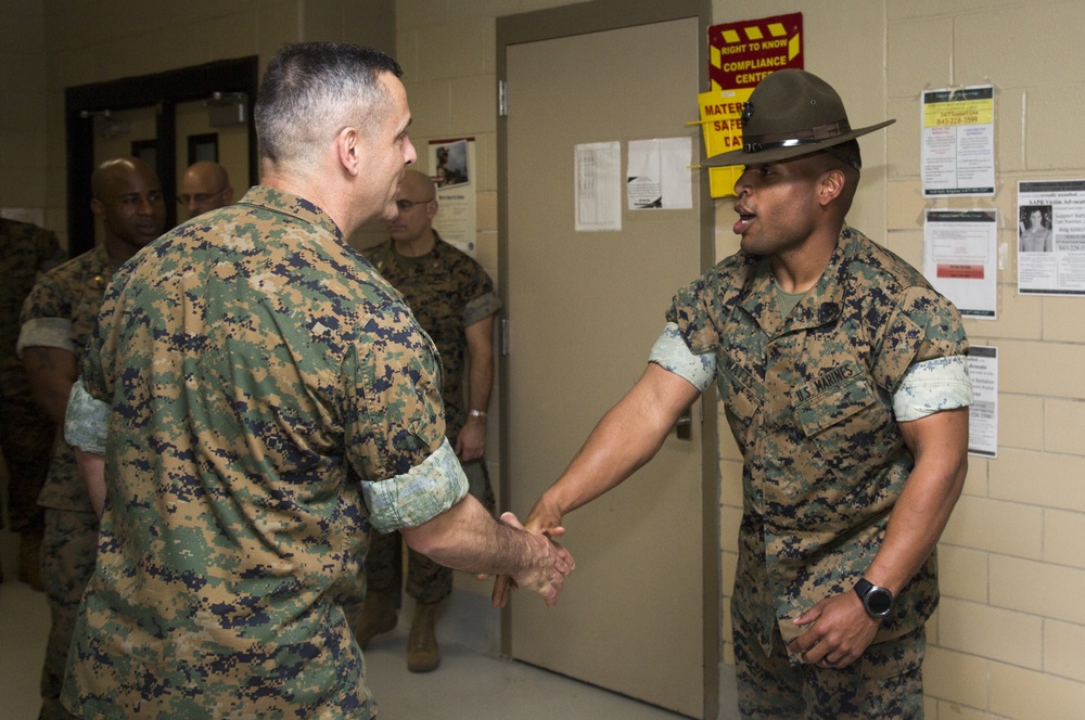 Lt.Gen. Rocco Visit to MCRD Parris Island