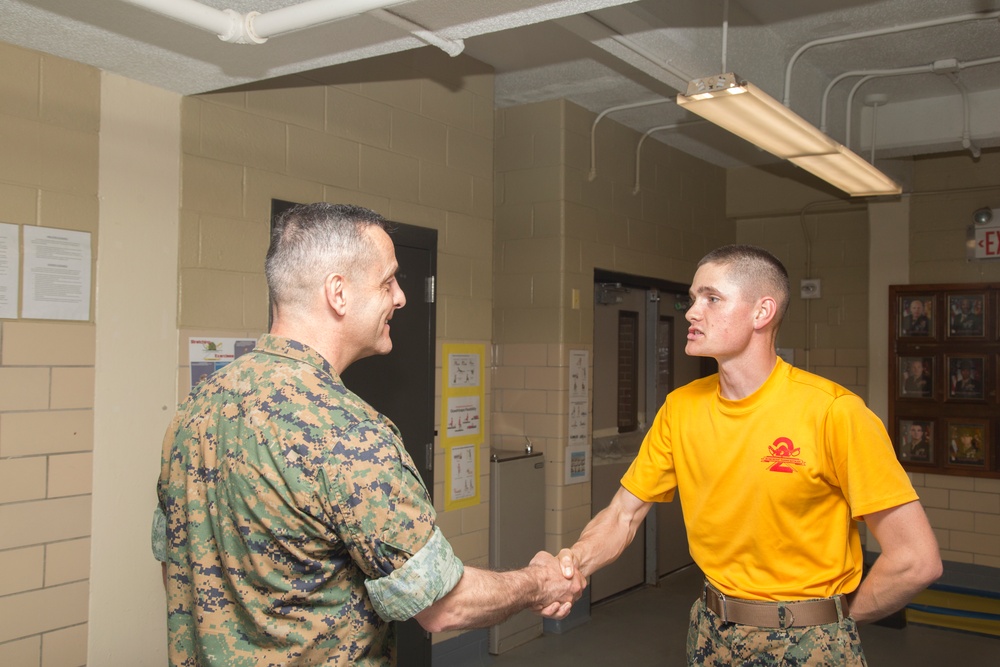 Lt.Gen. Rocco Visit to MCRD Parris Island