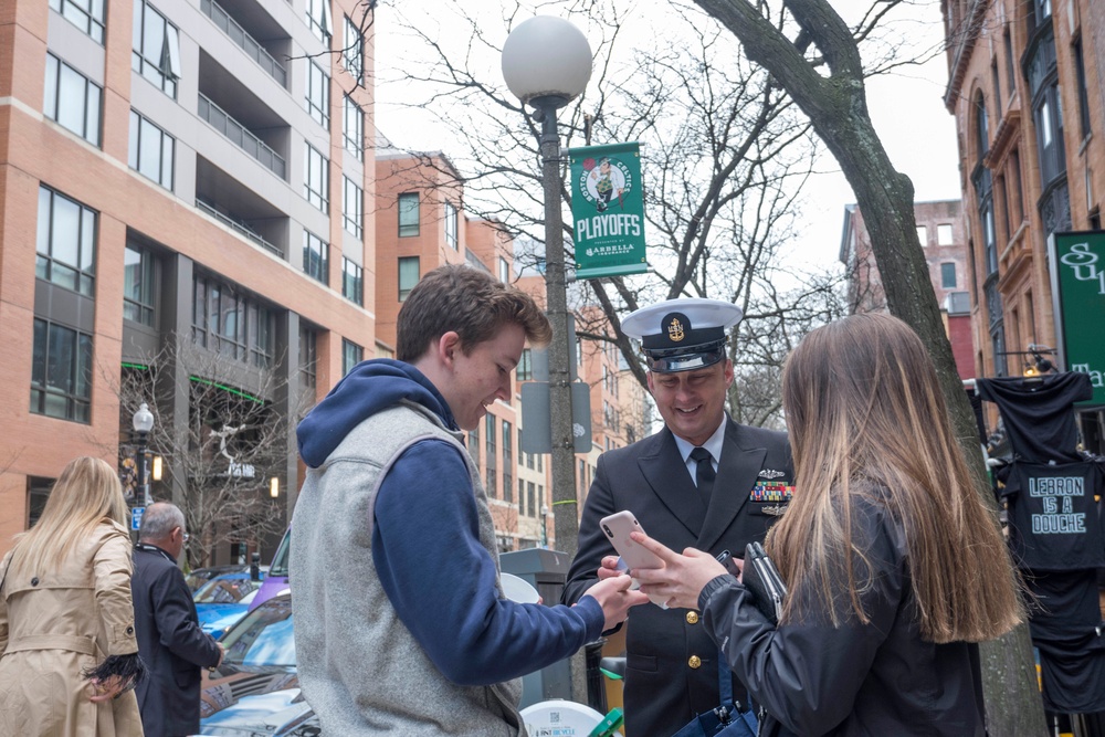Navy Recruiters Take to the Streets of Boston