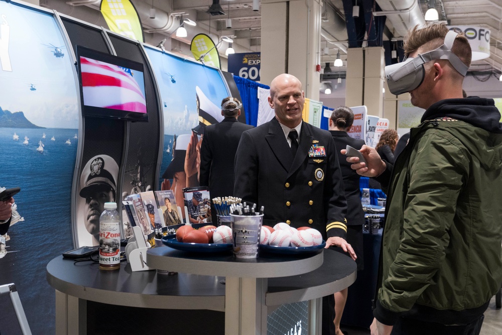 Navy Recruiters Attend Boston Marathon Expo