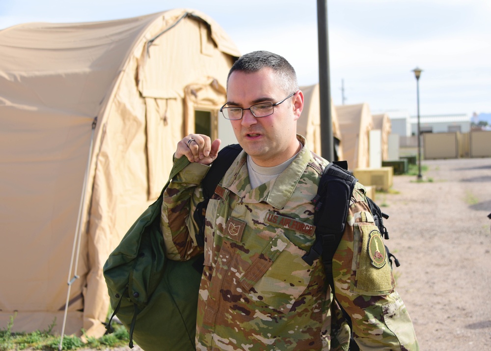 Airmen Arrive at their Simulated Deployed Locations