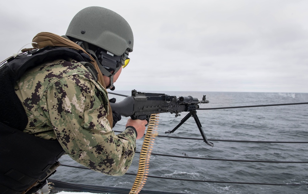 USS Jason Dunham participates in live-fire exercise during Frontier Sentinel 19