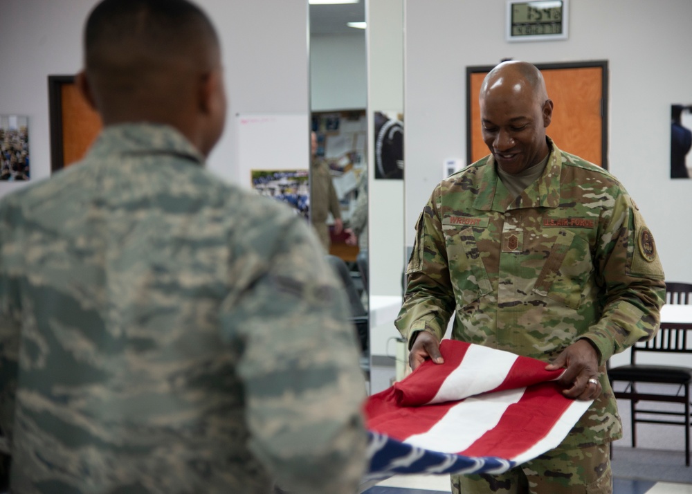 Chief Wright visits, interacts with Airmen