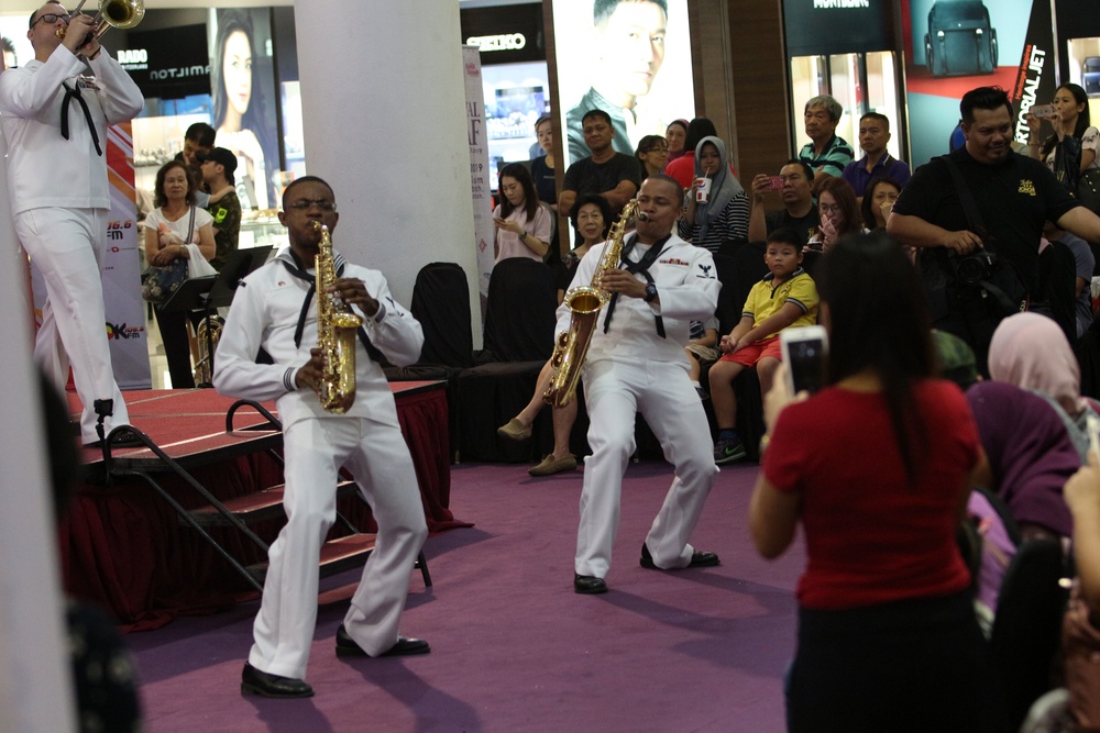 7th fleet band performs at the Suria Sabah Shopping Mall