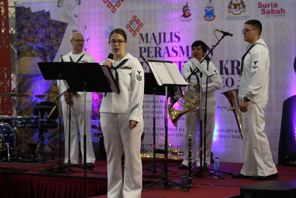7th fleet band performs at the Suria Sabah Shopping Mall