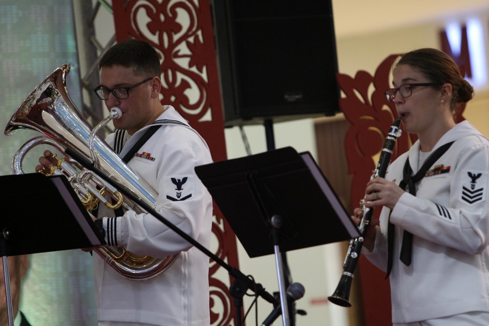 7th fleet band performs at the Suria Sabah Shopping Mall