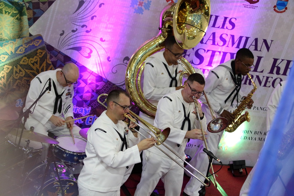 7th fleet band performs at the Suria Sabah Shopping Mall