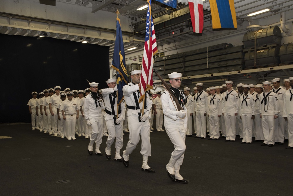 USS WASP (LHD 1) Change of Command