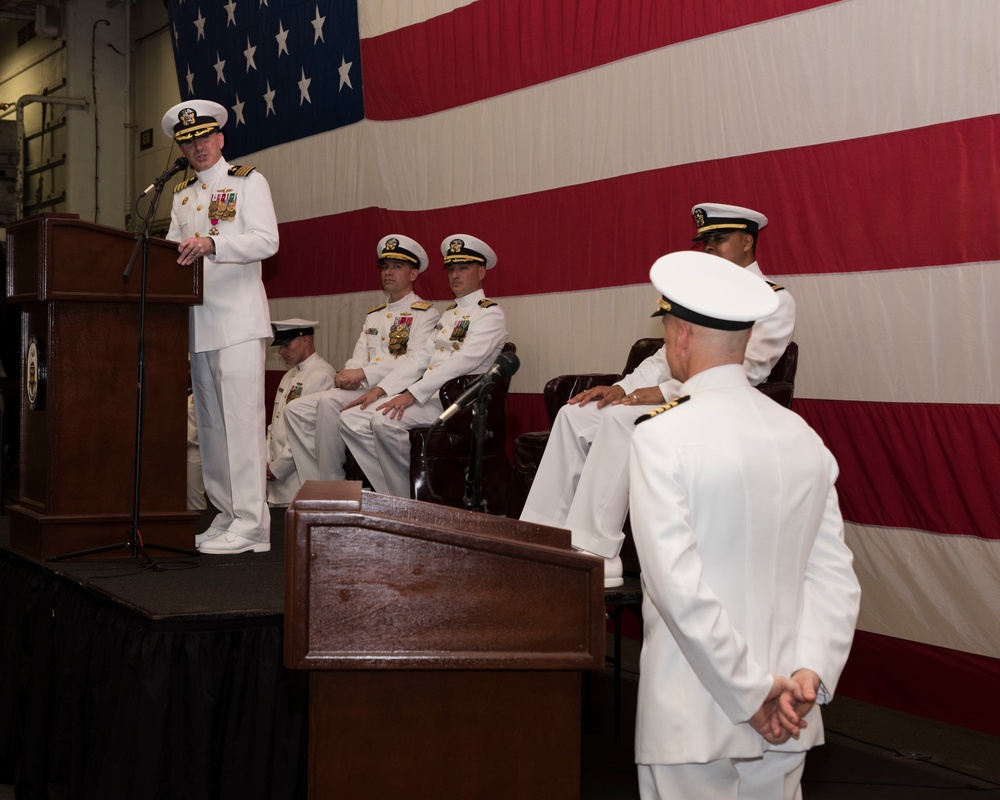 USS WASP (LHD 1) Change of Command Ceremony