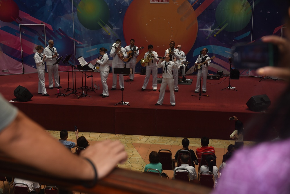 U.S. 7th Fleet Band performs at Centre Point Sabah Shopping Mall