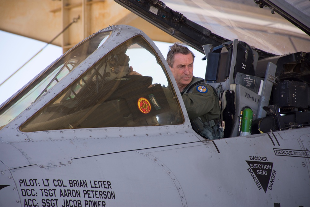 Major General Ronald B. &quot;Bruce&quot; Miller takes final 442d Fighter Wing flight
