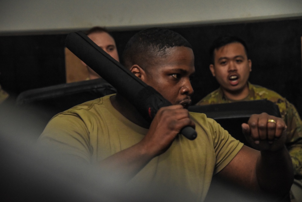 Force Protection Airmen Engage in Baton Training