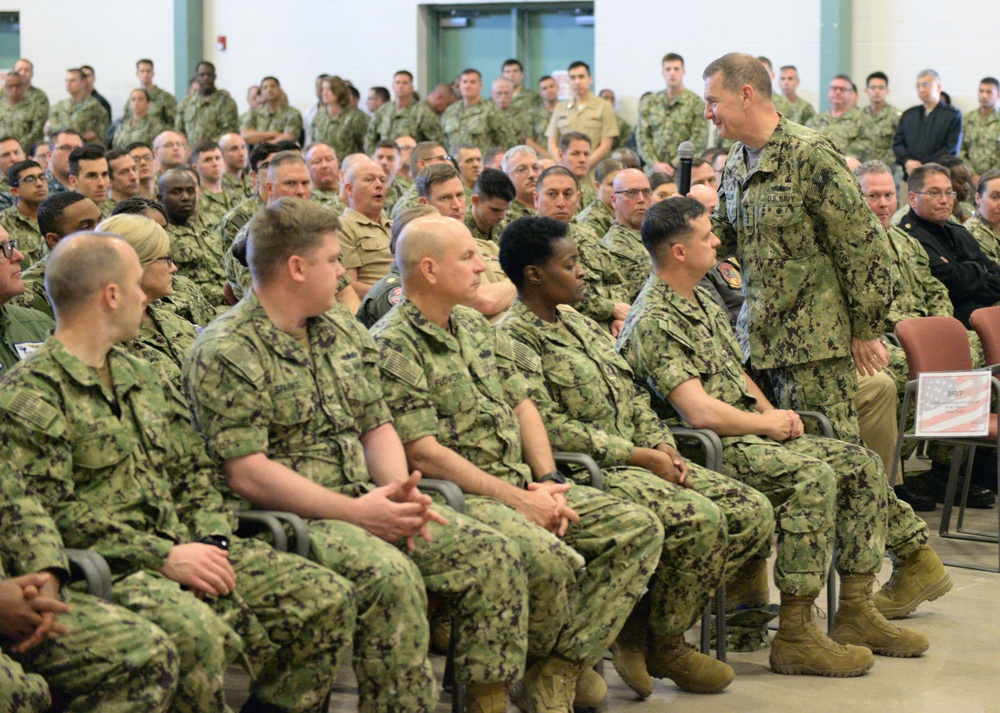 Chief of Navy Reserve Vice Adm. Luke McCollum Visits NOSC Fort Worth