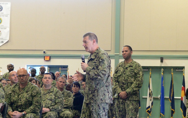 Chief of Navy Reserve Vice Adm. Luke McCollum Visits NOSC Fort Worth