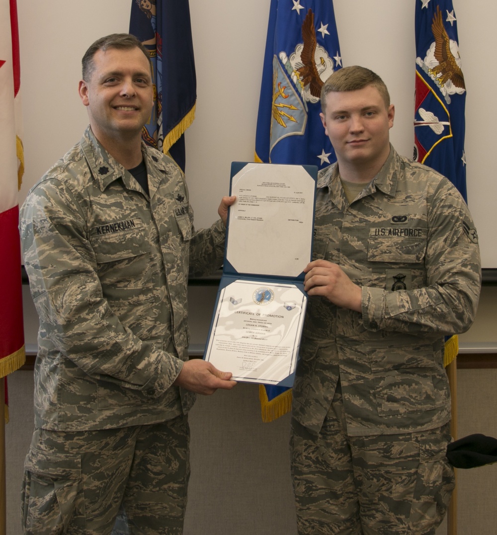 Storms Promoted to Senior Airman