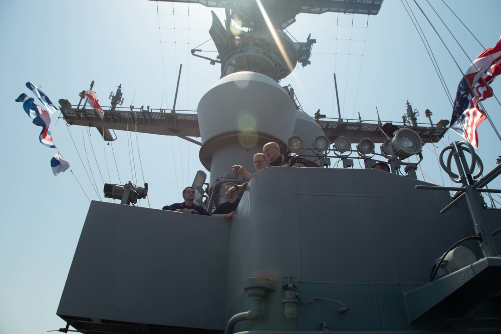 The Charles de Gaulle Carrier Strike Group and the John C. Stennis Carrier Strike Group conduct operations at sea